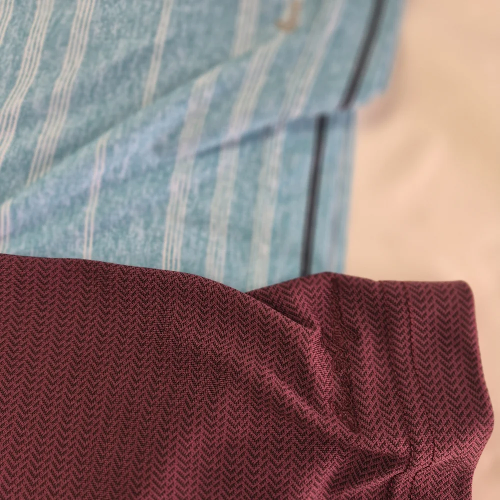 Ben Hogan Performance Polo Shirt Mens 3XL Burgundy & Blue Golf Stretch 2pcs - Picture 4 of 11